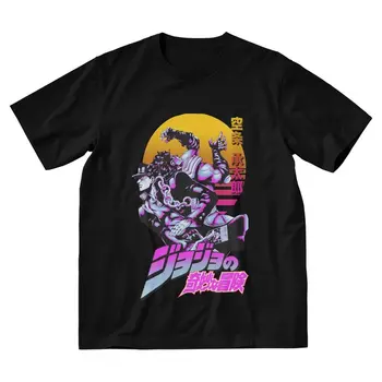 Vyrai Jojo ' s Bizarre Adventure T-Shirt Naujovė Stardust Kryžiuočiai Jotaro Kujo Marškinėlius trumpomis Rankovėmis Hip-Hop Marškinėliai Homme Medvilnė Tee