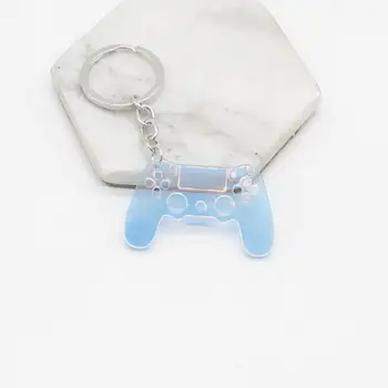 Vyriški paprastas video žaidimas, rankena key chain pora kreiptuką mašina, raktų žiedas, akrilo key chain maži papuošalai dovana