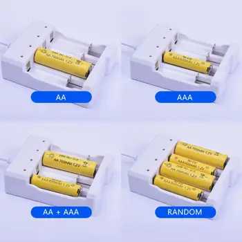 X7AA 4 Uostų Baterijos Kroviklis AA, AAA tipo Baterijas su USB Kištukas 220V, 50Hz, Universalus Maitinimo Įrankių Priedai