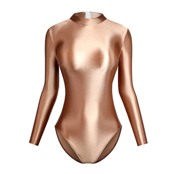 XCKNY vientisi maudymosi kostiumėlį moterų sexy stora priekinis užtrauktukas atgal užtrauktukas dvi didelės ritininės seksualus blizgus ilgomis rankovėmis maudymosi kostiumėlį Apačioje kailis