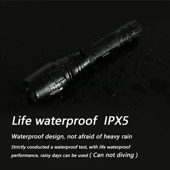 XHP70 Aukštos Kokybės Led Taktinis Žibintuvėlis Zoomable Žibintuvėlis atsparus Vandeniui 5 Režimai 18650 Baterija Medžioklės Dviratį LightLantern engxing