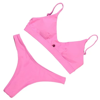 XPUHGM Rožinis Bikinis Seksualus Push-Up Bikinis 2020 Kamšalu Dirželiai Tuščiaviduriai Iš Mažas Juosmens Diržas maudymosi kostiumėlį Moterų maudymosi Kostiumėliai Moterims Biquini