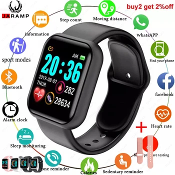 Y68 Vyrų Vandeniui Smart Watch Moterų Smartwatch Mergaitėms Berniukai Elektroninių Smart Laikrodis Studentai Širdies ritmo Sporto laikrodžiai 2021
