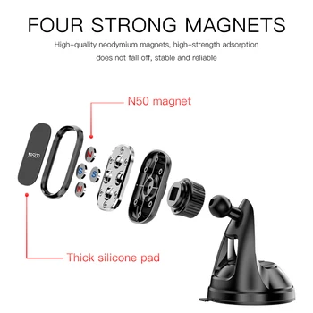 Yesido C72 stiprus Magnetinis Automobilinis Telefono Laikiklis iPhone 11 Pro Xs Max siurbtukas Magnetas Automobilių Mount Ląstelių Mobiliojo Telefono Laikiklis Stendas