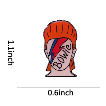 Ziggy Stardust žaibo roko Žvaigždė Davidas Bowie emalio pin