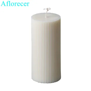 Įvairių akrilo plastiko žvakių liejimo formos Klasikinės dryžuotas Romos skiltis dizaino formos žvakė silikono formos Žvakė priėmimo parafino