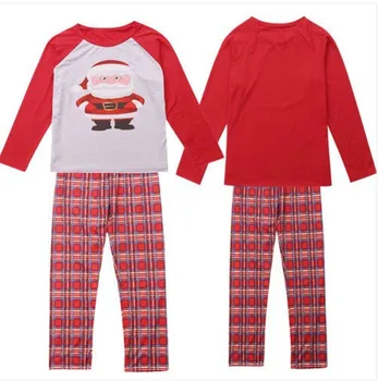 Šeimos Kalėdų Pižama Nustatyti Šeimos derinti Drabužius Kalėdos Šalis Rūbai Suaugusiems, Vaikams, Pižama nustatyti Medvilnės Baby Romper Sleepwear