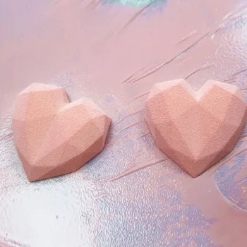 Širdies formos Deimantų Mousse Cake Raidžių Skaičius Liejimo Padėklai 