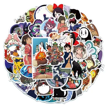 10/50pcs Animacinių filmų Totoro Spirited Away Mergina Lipdukai Hayao Miyazaki Anime Lipduką 