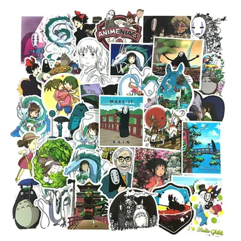 10/50Pcs/Pak Hayao Miyazaki Anime Lipdukai Atkakli Toli animacinių filmų Žaislai Vaikams Motociklo Bagažo Nešiojamas Riedlentė Lipdukas