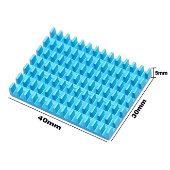 10VNT 40mm 4cm 30*40*5mm Mėlyna Aliuminio profilio šilumos kriaukle chip IC CPU Maršrutizatorius atminties PCB lenta Elektroninių coolerHeatsink 30x40x5mm