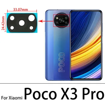10vnt/Daug, Galiniai Atgal Kameros Stiklo Lęšis Xiaomi Poco M3 / Poco F3 5G / Poco X3 NFC Pro klijuojamas Lipdukas atsarginės Dalys
