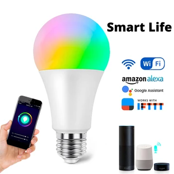 10W WiFi Smart Lemputės BroadLink LB27R1/LB26R1 LED RGB Lempos Dirbti Su Alexa/ 