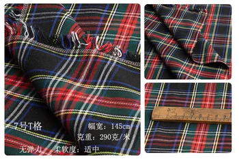 146cmx50cm poliesterio ruoželinį patikrinti audiniai, verpalai dažyti Škotijos pledas audinio JK Klostuotas sijonas vienodų drabužių maišus drabužių