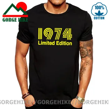 1974 m. Ribotas Leidimas Juokinga 46-oji Gimtadienio Grafinis T-Shirt Mens Vasaros Stiliaus Mados trumpomis Rankovėmis, Negabaritinių Streetwear T Shirts