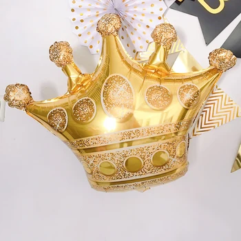 1pc Didelis Aukso Karalienės Karūnos Folija Balionai Princas, Princesė Baby Shower Gimtadienio Coroa Šalies Balon Papuošalai Suaugusiųjų Žaislai