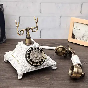 1pc Naujovė Retro Telefono Miniatiūrinės Statulėlės Vintage Telefono Namo Apdaila, Gyvenamasis Kambarys, Kavinė Namų Puošybai
