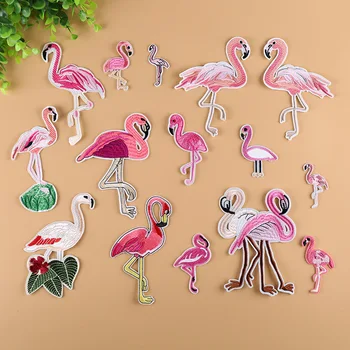 1Pcs Flamingo Šilumos perdavimas iš Geležies Siūti Lopai Drabužių 