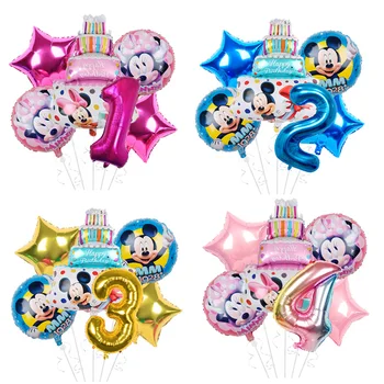 1set 18inch Mickey Minnie Mouse pyragą folija Balionas Animacinių filmų Gimtadienio dekoracijos Vaikams, Kūdikio dušas Šalis balionu, Žaislai