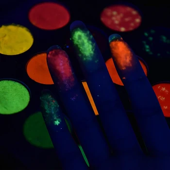2019 24 Spalvų Neono Paletės Eyeshadow Švyti Tamsoje Dažų Pigmento Liuminescencinės Matinis Blizgučiai Šviesos Akių šešėliai