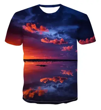 2020 karšto pardavimo 3D t-shirt vyrai kūrybinių mados kraštovaizdžio spalva žemėlapyje animacinį personažą vasaros trumpomis rankovėmis atspausdintas viršuje xxs-6xl