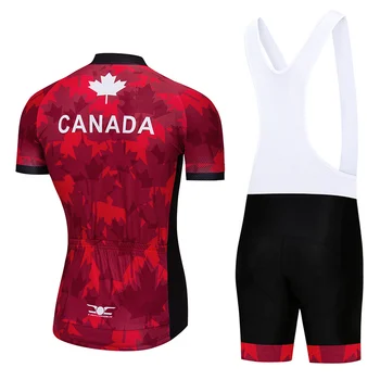 2021 Komanda Kanada Dviračių Džersis Nustatyti MTB Marškinėliai Dviračių Drabužių Ropa Ciclismo Quick Dry Dviratį Drabužiai, vyriški Trumpas Maillot Culotte