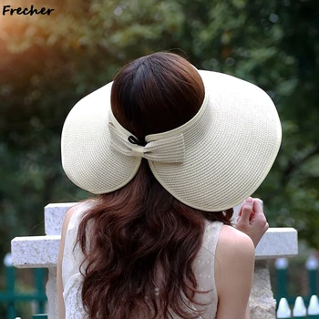 2021 m. pavasario ir vasaros naujų korėjos versija tuščias top hat net raudoną skėtį nuo saulės šiaudų skrybėlę nuo saulės paplūdimyje antis liežuvio saulės skrybėlę