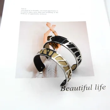 2021 m. Vasarą 1.5 cm Atidaryti Apyrankę Gyvybės Medžių Bohemijos Odos Femme Manchette aukso bangles su dizainerio Instagram moterims, dovanos