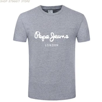 2021 Naujausias Pepe-Jeans-Londonas Logotipas Marškinėliai Vasaros Vyrų /Moterų trumpomis Rankovėmis Populiarus Tees Marškinėliai Topai Unisex