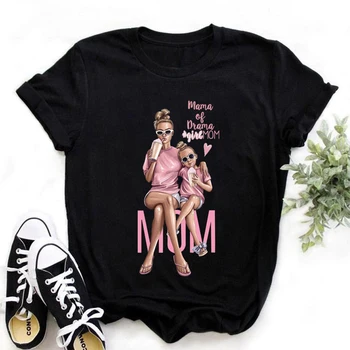 2021 Vasaros moteriški Marškinėliai Miesto Motinos Diena Super Mama ir Dukra T Marškinėliai Mergaitėms Berniukų Motina PrintingB