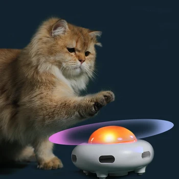 2021New Naminių reikmenys smart UFO žaislai interaktyvi katė priedai, žaidimai automatinė katė plunksnų įspūdį žaislas elektros juokinga