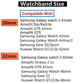 20mm 22mm dirželis Samsung Galaxy žiūrėti 3 45mm/Active 2 46mm/42mm Pavarų S3 Pasienio Magnetine Kilpa apyrankė 