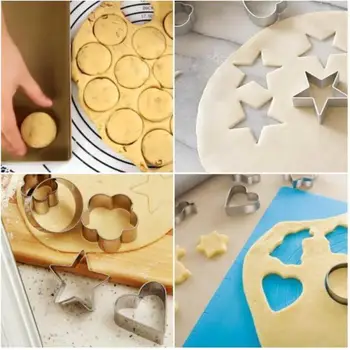 24pcs Kūrybos Nerūdijančio Plieno Cookie Cutter Torto Biskvito Kepimo Formą Virtuvės Bakeware Priemonės 