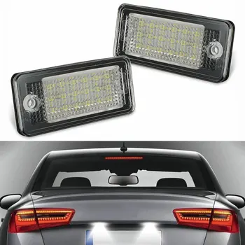 2VNT 18 LED Klaidų Licenciją Plokštelės Šviesos Žibintas, Skirtas Audi A3 A4 A6 A8 B6 B7 Q7