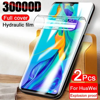 2vnt Hidrogelio Kino Ekrano apsaugos Huawei 30 P40 P20 Lite Pro 30 Lite Screen Protector Dėl Garbės 10 20 9 V9 P Smart 2019 Z
