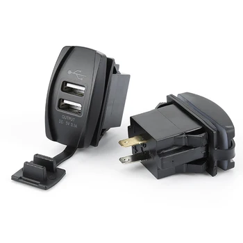 3.1 Vandeniui Automobilinis Telefono Kroviklis Universalus Dual USB Įkroviklio Lizdas Adapteris, Lizdo, 12-24V Motociklo Su Elektros Linija