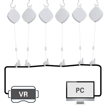 3/6PCS Silent VR Kabelis Skriemulys Sistema, HTC, Live/Live Pro/už Oculus Rifts/Windows VR/Vožtuvas Indeksas VR Kabelių Valdymą