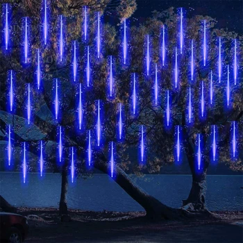 30cm 10 Vamzdžiai LED Saulės energija Varomas Meteoras Dušas, Šviesos, atsparus Vandeniui Girliandą Pasakų Kaladėlė Šviesiai Kalėdų Vestuves Apdaila