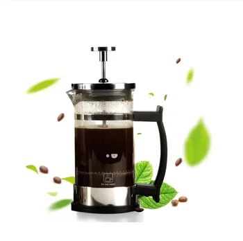 350/600ML Nerūdijančio Plieno, Stiklo Arbatinukas prancūzijos Kavos, Arbatos Sietelis Filtras Paspauskite Stūmoklį, Rankinis Kavos Espresso Maker Puodą