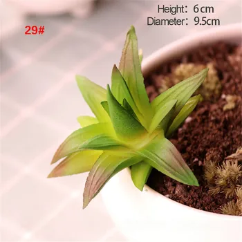 39Styles Dirbtinis Succulents Žalia, Flocking Kūrybos Vazoninių Modeliavimas Gėlių Galvos Sode Darbastalio Apdaila Padirbtų Augalų