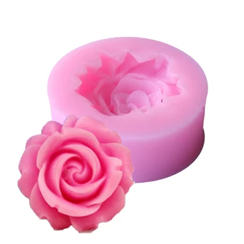 3D Gėlė Žydi Rožės Formos Minkštas Silikoninis Muilo Torto Formą Keksiukų Saldainiai, Šokoladas, Tortas Dekoro Priemonė Kepimo Virtuvės Kepimo JU0032