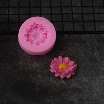 3D Silikono Formos Gėlių Chrizantemų Formos Minkštas Tortas Dekoravimo Priemonės Cupcake Sugarcraft Šokolado Formų Dykumos Augalų