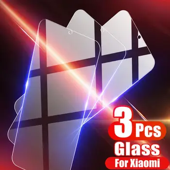 3Pcs Visiškai Padengti Xiaomi Mi 11 Lite Apsauginis Stiklas Xaomi Xiomi Mano 10T 10 11, Šviesos, Stiklo Ekrano Apsaugų Pelicula Šarvai