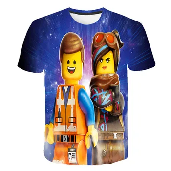4-14Y Mados Legoes T-shirt Vaikai, Brolis, Akis Drabužių Berniukas Animaciją Marškinėlius trumpomis Rankovėmis, Vaikas iki 2021 m. Vasaros Atsitiktinis Mergaičių t Shirts