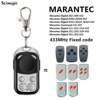 433.92 MHz Marantec D302 D304 D313 fiksuotojo kodas garažo vartų nuotolinio valdymo klonas garažas komandą kopijuoti atidarytuvas keychain