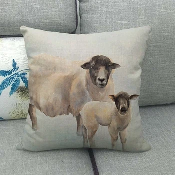 45cm*45cm, avis ir karvė juoda dizainas pagalvėlė padengti lino/medvilnės sofa ir sėdynės pagalvę padengti dekoratyvinės pagalvės užvalkalą