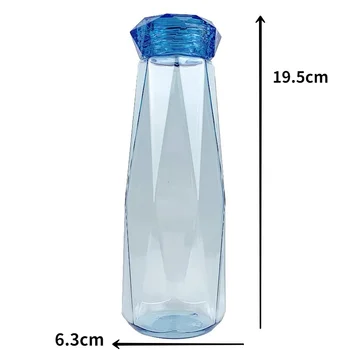 500 ml Skaidraus Stiklo Vandens Butelių BPA Free Kūrybos Matinio Vandens Butelis Pelninga Sporto Butelis Mados Moterų Pirkinių Taurė
