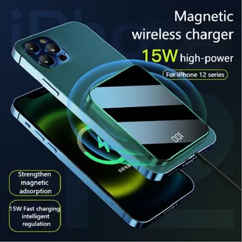 5000mAh Galia Banko 15W Magnetinio Greitai, Belaidis Kroviklis, Skirtas Apple iPhone 12 Magnetas Išorės Baterija Magsafe Įkroviklį, PowerBank