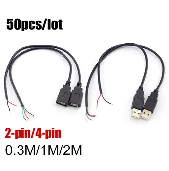 50x 2pin 4 Pin Micro-USB 