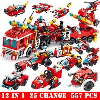 577PCS Mini Automobilių Reikmenys Blokai Berniukas Vaikai Traukinio Žaislų Sunkvežimių Žaislai Vaikams Plytų INGLYS Blokai Nustatyti Švietimo Žaislas